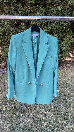 Mango (MNG) Damen Blazer – Türkis / Mintgrün (Gr. S)
