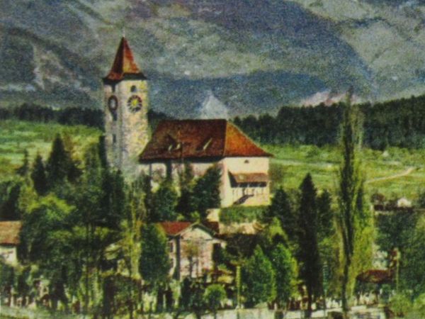 Ansichtskarten: Brienz , Kirche 1961 – Gebraucht aus Grenchen von Bluemchen1900