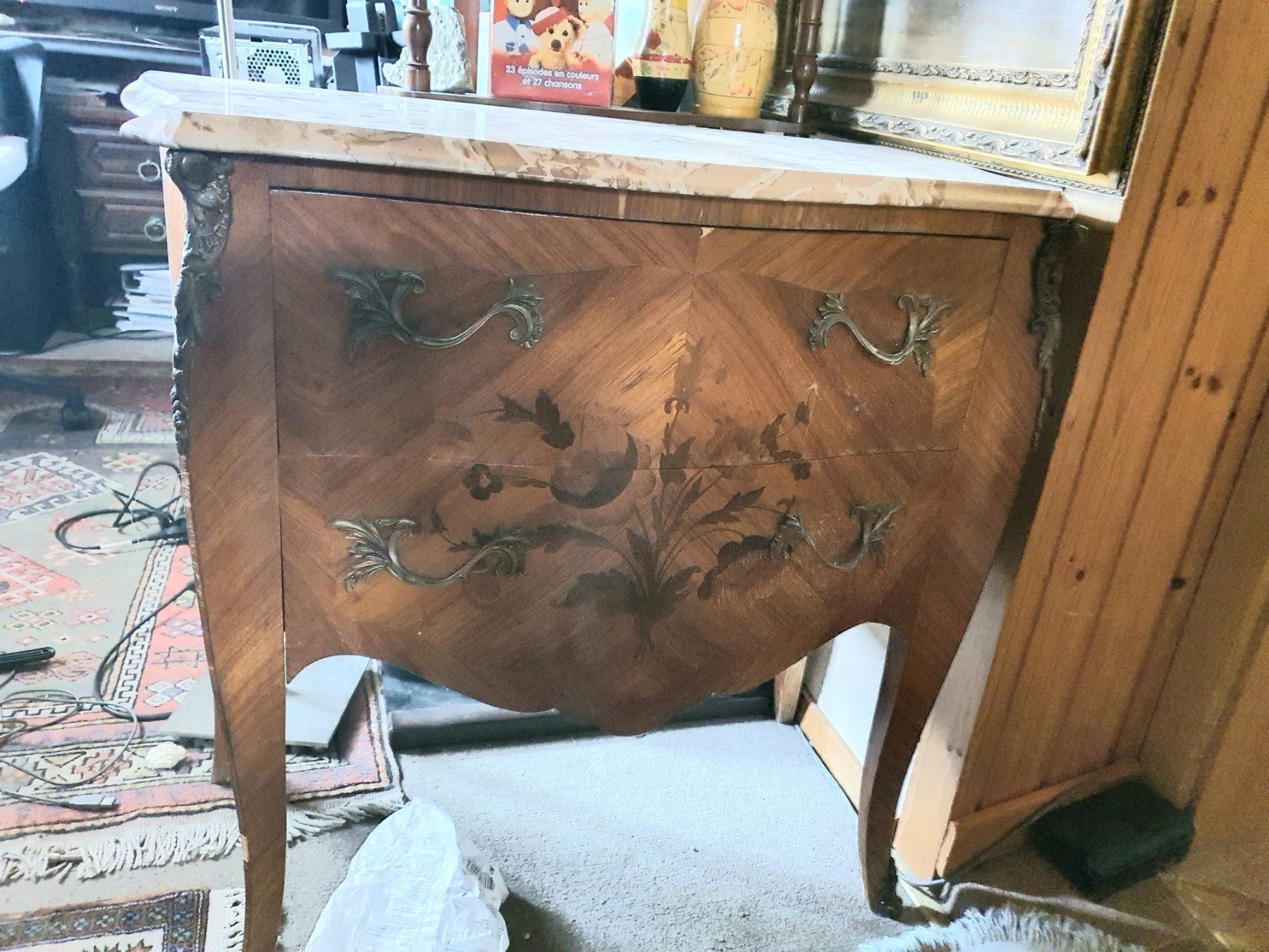 Cassettiere: Commode style Louis XV et marbre.rose – Usato da DUGNY (-Leytron) venduto da Rdeny 4