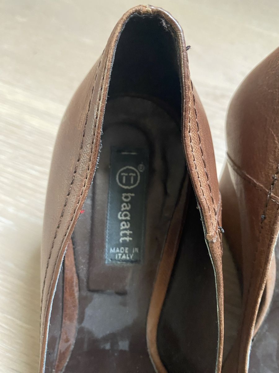 Bagatt Damenschuhe: Braune Bagatt Leder Pumps mit Keilabsatz Grösse 37 – Gebraucht aus Winkel von Flyhy2020 4
