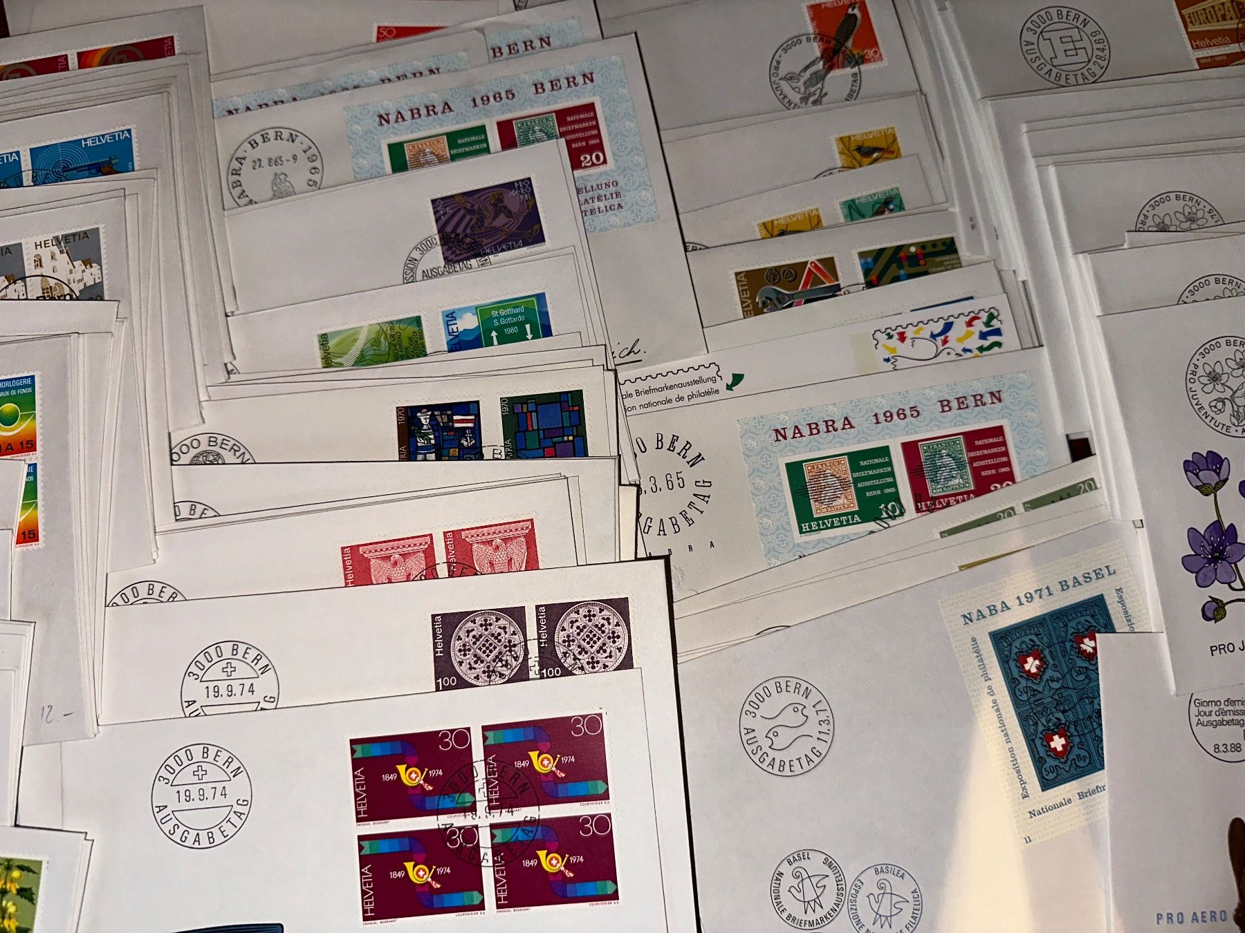Tutti i francobolli: FDC Ersttagsumschläge ca. 125 Stk. – Usato da Stettfurt venduto da 2442 4