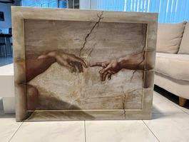 Michelangelo Wandbild - Die Erschaffung Adams Bild