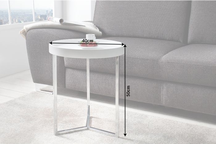 Tavoli: BEISTELLTISCH Modular Sofatisch Tablett Weiss/Chrom NEU – Nuovo e nell'imballaggio originale da Sulgen venduto da eytsh 4