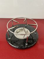 Fondue-Rechaud Edelstahl/Marmor, neuwertig!
