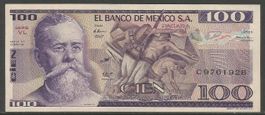 MÉXICO - MEXIKO - 100 PESOS 1982 - SERIE VL - UNZIRKULIERT