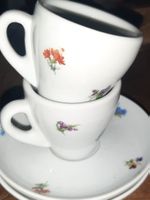 EXPRESSI TASSEN MIT UNTERTELLER STREUBLÜMCHEN  2SET