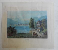 Arth. Kolorierte Aquatinta von ca 1840.