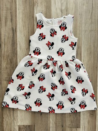 Mädchen Kleid mit Minnie Mouse Muster, Grösse 110