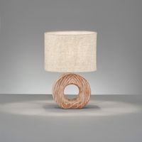 Tischleuchte, Stoffschirm, 31 cm Höhe
