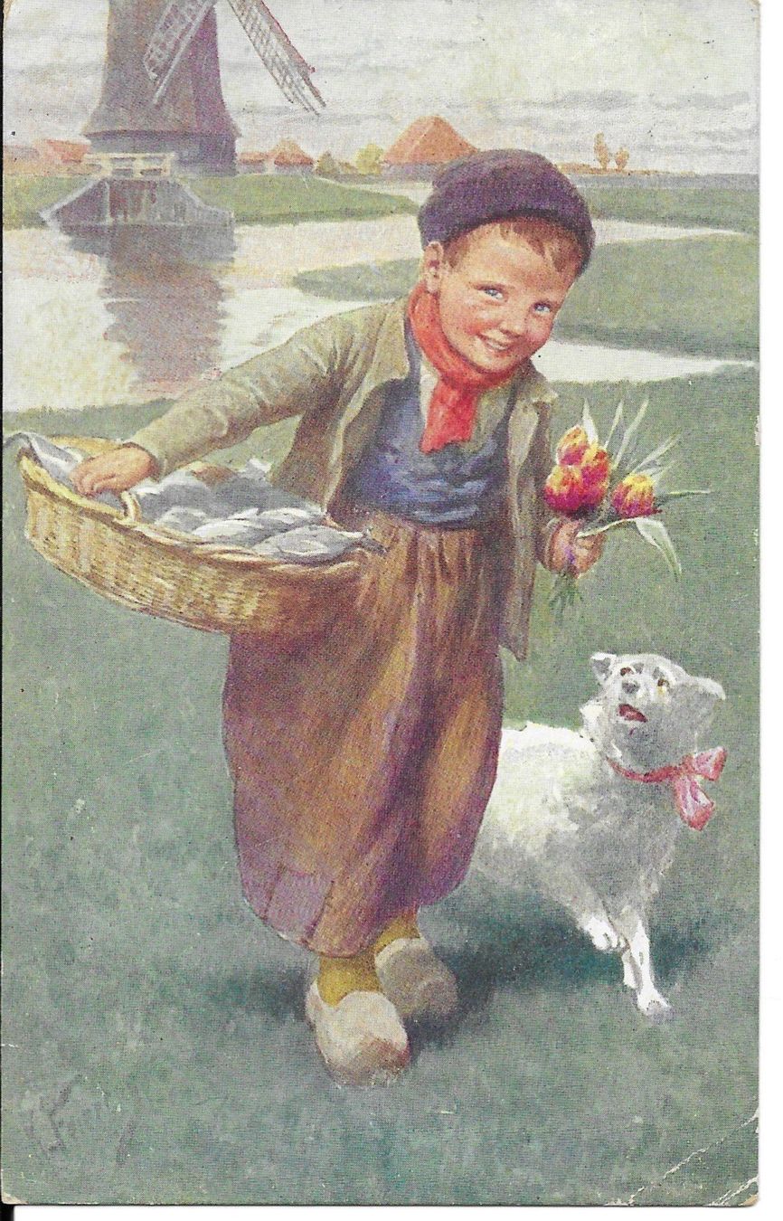 Cartoline postali: Ansichtskarte Knabe mit Hund – Usato da Möhlin venduto da RoMe49