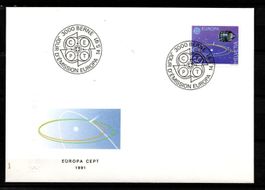 1991 FDC - Europamarken / Weltraumsonde GIOTTO
