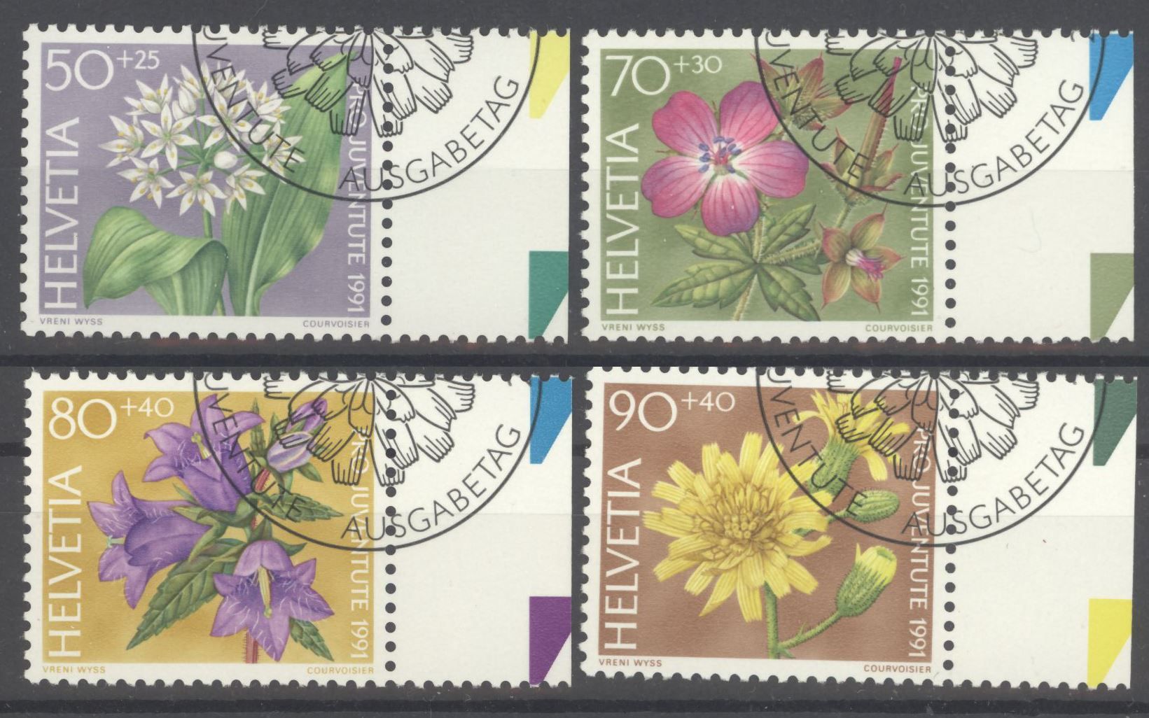 Alle Briefmarken: 1991, Pro Juventute, ET, gummiert – Gebraucht aus Willisau von Vollstempel