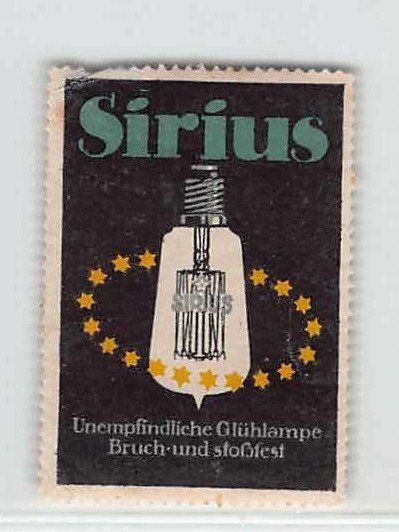 Tutti i francobolli: Vignette SIRIUS GLÜHLAMPE 1910, ab 1.-- – Usato da Lufingen venduto da philatelieshop
