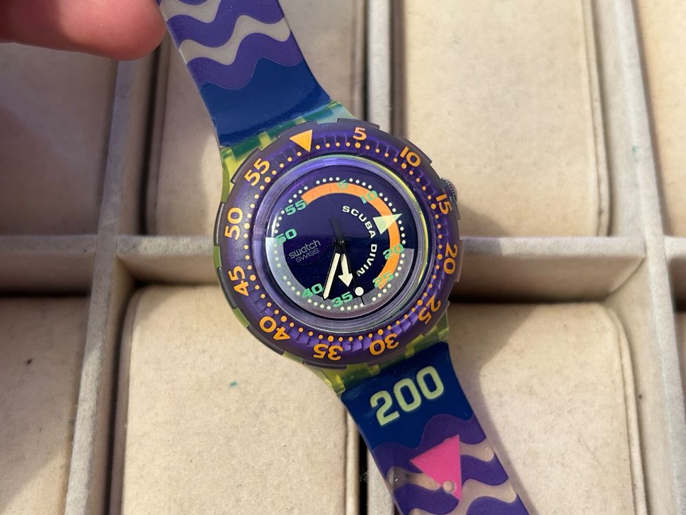 Montre De Plongée Vintage Blazon – Mécanique Manuelle – Boîtier Argenté – Fonctionne