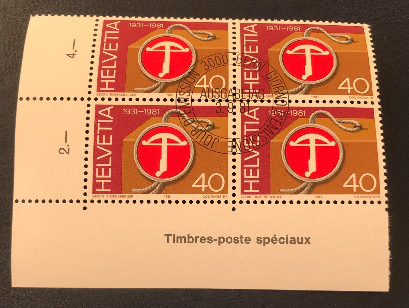 Tutti i francobolli: 4 er Block Nr.657 mit Vollstempel Bern – Usato da Aarau venduto da Billa007