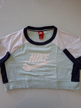 Crop top Nike en coton, coupe courte, col rond,