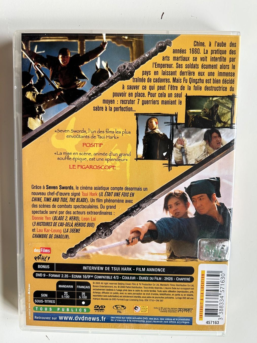 Tutti i DVDs: SEVEN SWORDS – Usato da St-Cierges venduto da Crisi53 1