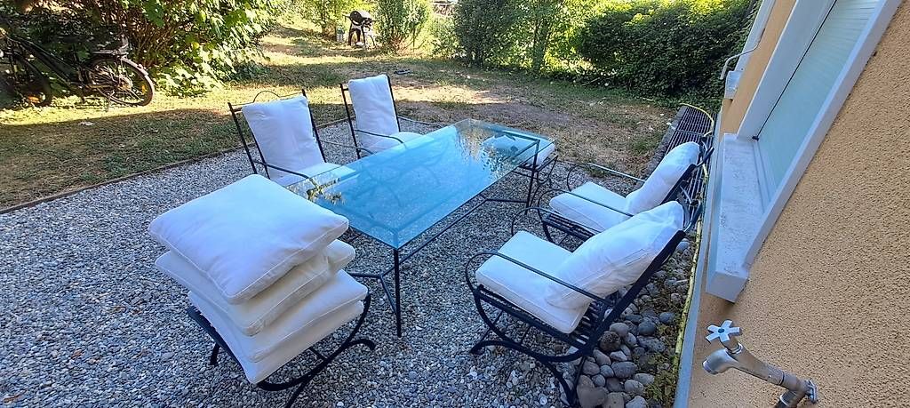 Tischset: Table de jardin _ verre et fer forgé – Gebraucht aus La Croix (Lutry) von edo_n8wf