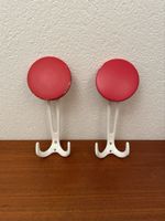 2x grosser space Age Doppel Wandhaken vintage Garderobe 70er