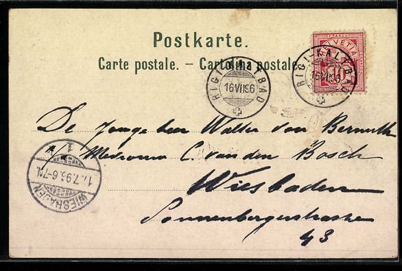 Cartoline postali: Litho Rigi, Schweizerbrücke, Rigi-First – Usato da Berlin venduto da bartko-reher 1