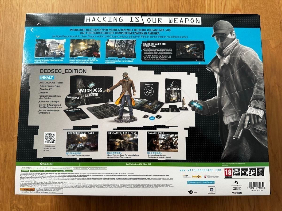 Giochi: Watch Dogs Dedsec Edition - NEU - Xbox 360 – Nuovo (secondo la descrizione) da Uster venduto da GamesAndStuff 1