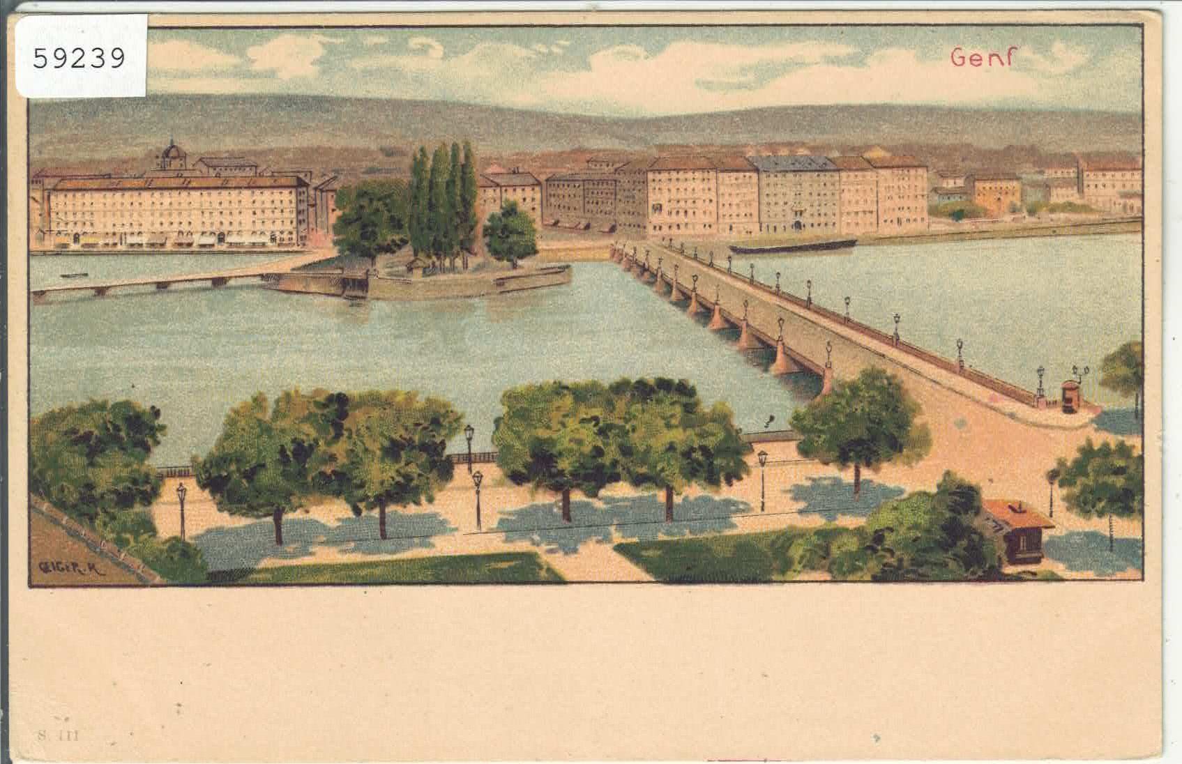 Cartoline postali: Souvenir de Geneve - Litho – Usato da Ettingen venduto da Kartenplanet