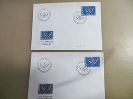 2 Briefe FDC Sondermarke Atomkonferenz Genf 1958