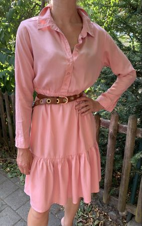 Abito Camicia rosa 100% Lyocell Taglia 40 blu motion