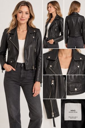 Veste en cuir pour femme