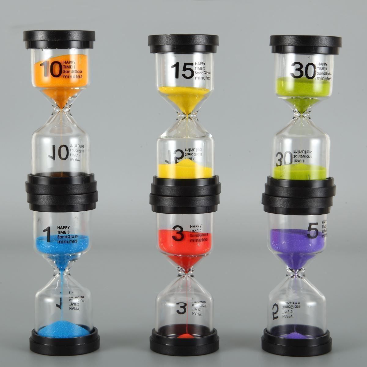 Orologi: 6er Sanduhren Sand Uhr Timer Set – Nuovo (secondo la descrizione) da Thun venduto da Laoye 4