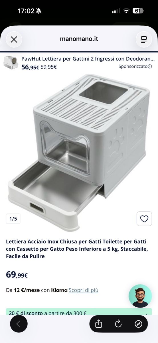 WC: Katzentoilette – Nuovo e nell'imballaggio originale da Triengen venduto da limacher04