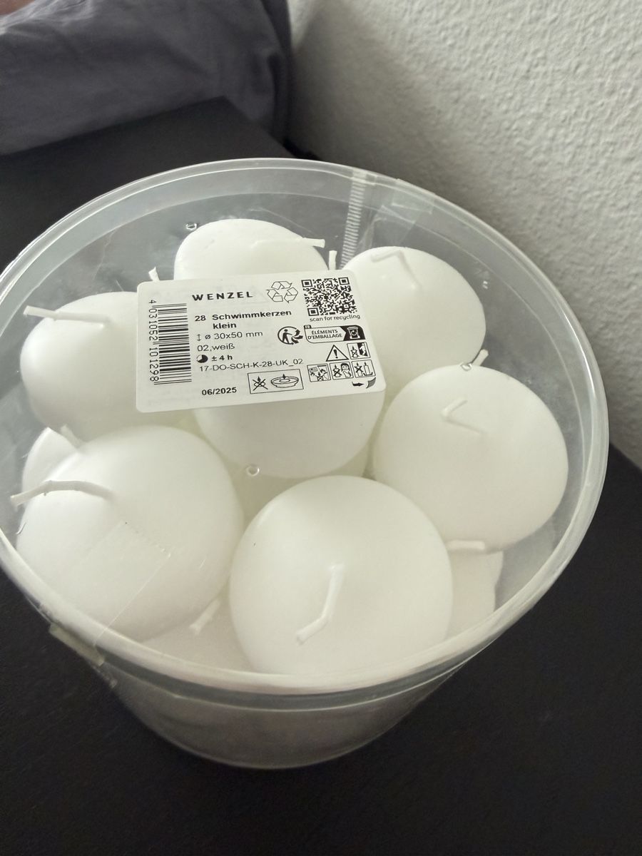 Candele: 56 dicke Schwimmkerzen – Nuovo e nell'imballaggio originale da Horgen venduto da smaally