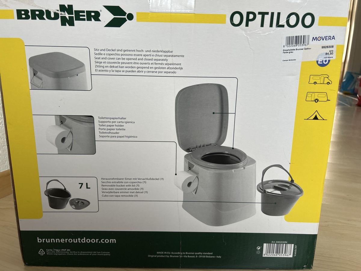 WC: Brunner Optiloo Camping Toilette – Nuovo e nell'imballaggio originale da Buonas venduto da Shiggy29 3