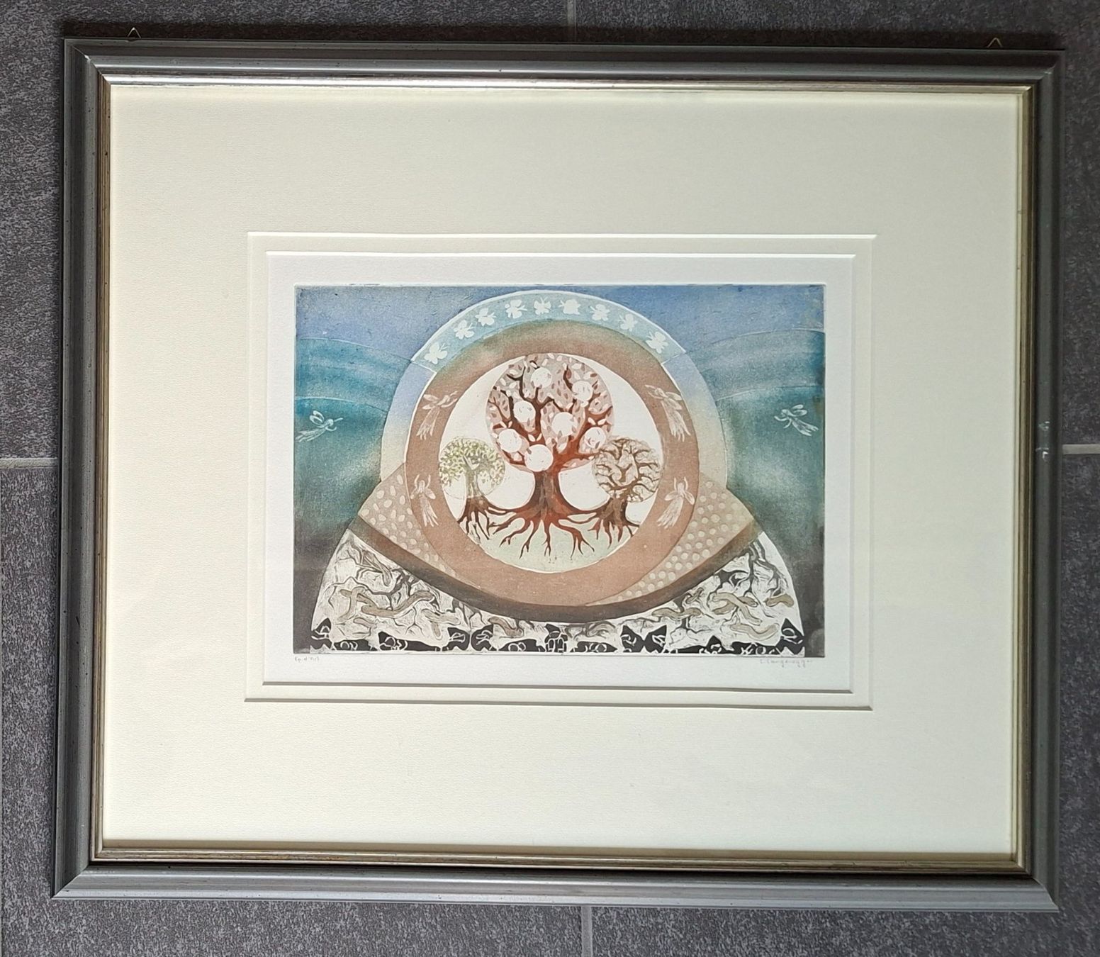 Grafica & Litografie: Langenegger Lilly, Gais, Phantasiebild "Baum", Litho, EA – Usato da St. Gallen venduto da BlauesKreuzSG-App