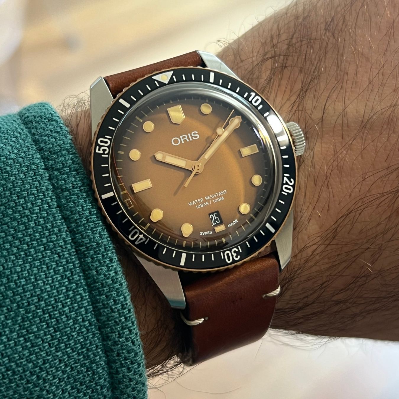 Oris Orologi: Oris Divers Sixty-Five Bronze Automatic Date Full Set 01733 – Usato da Carouge GE venduto da Watchaser 3