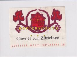 Etikette für Wein - Clevner vom Zürichsee /bd