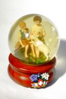 VINTAGE - SCHNEEKUGEL, Heidi & Geissenpeter / Glitter