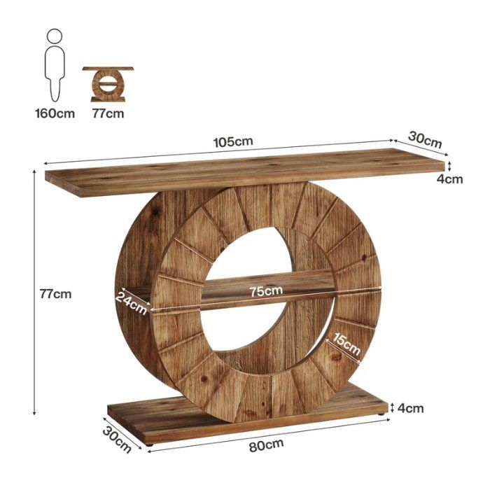 Tavoli: Konsolentisch 105cm Runddesign 3 Ebenen – Nuovo e nell'imballaggio originale da Gretzenbach venduto da Genfi-Shop 1