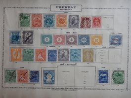 Uruguay Sammlung II auf uralten Vordruckseiten. Siehe Beschr