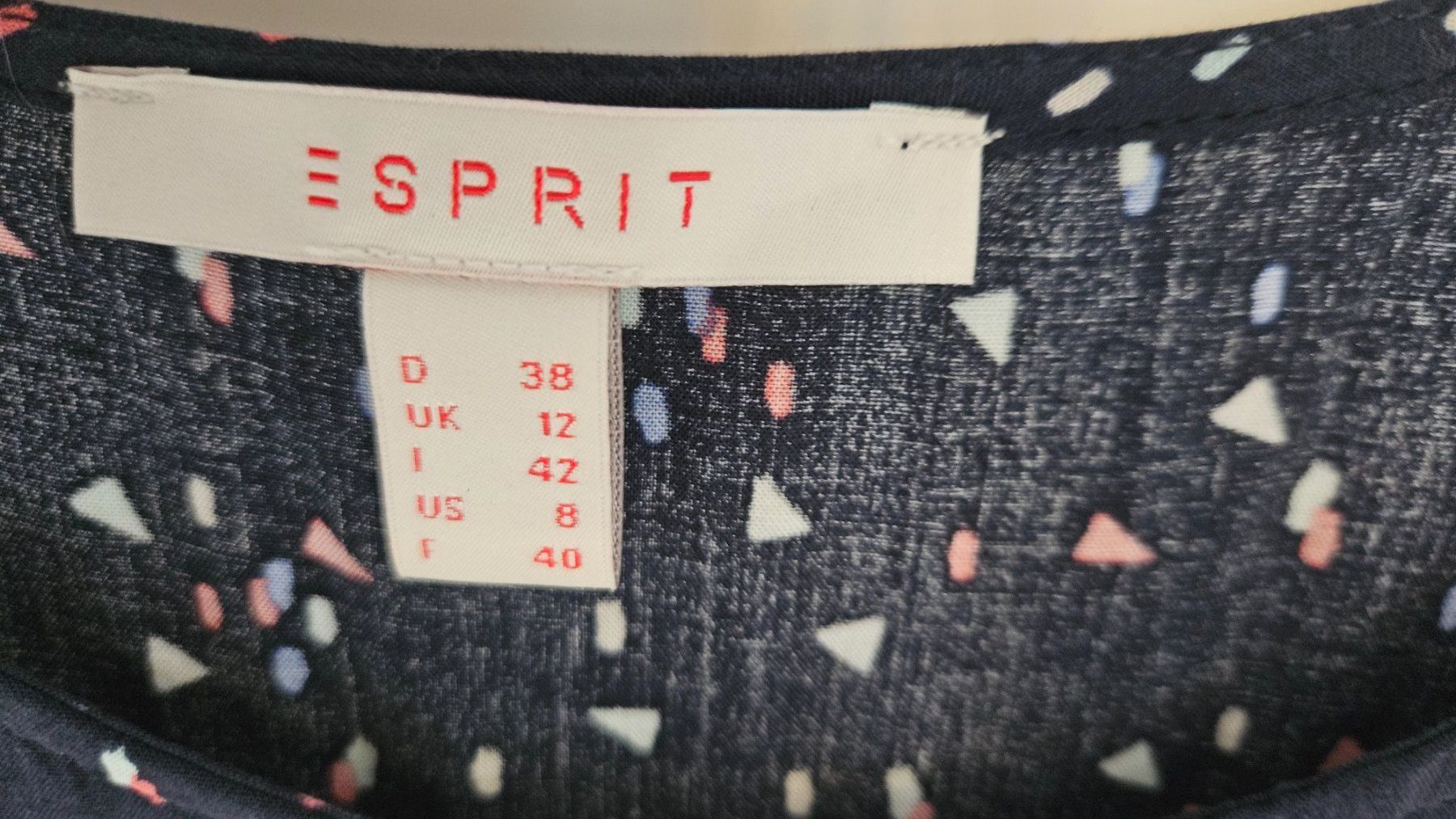 Esprit Camicette: Hübsche Bluse mit Muster Gr. 38, Top Zustand Esprit Blau – Usato da Gossau ZH venduto da fashiontwo 2