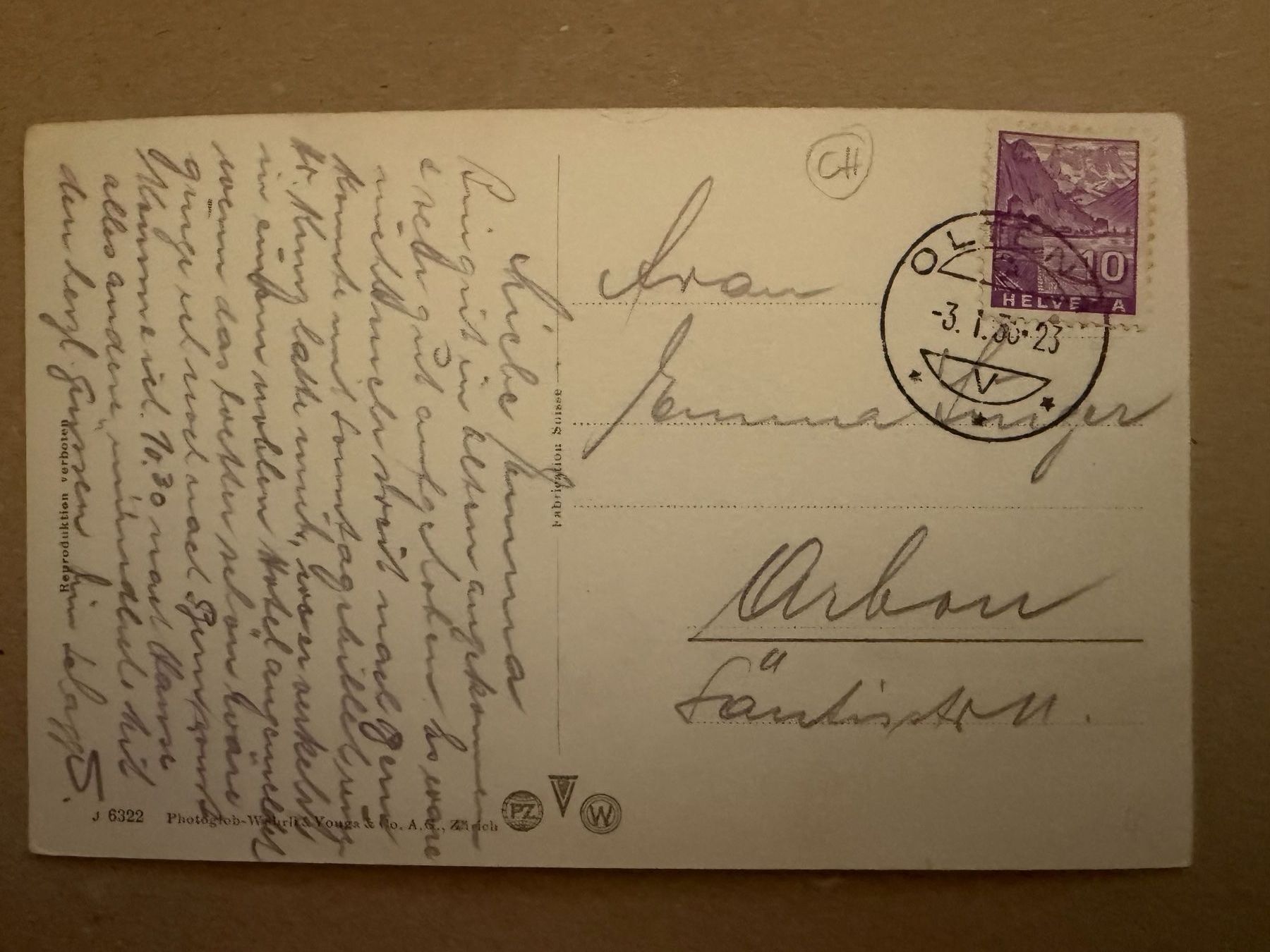 Cartoline postali: OLTEN - Gesamtansicht - Ansichtskarte – Usato da Tegerfelden venduto da siebenmacky 1