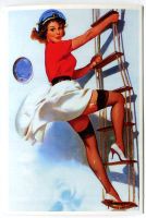 Postkarte "Pin-up".