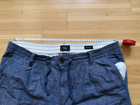 2 pantalon homme C&A bleu et beige taille 36/34 bon état