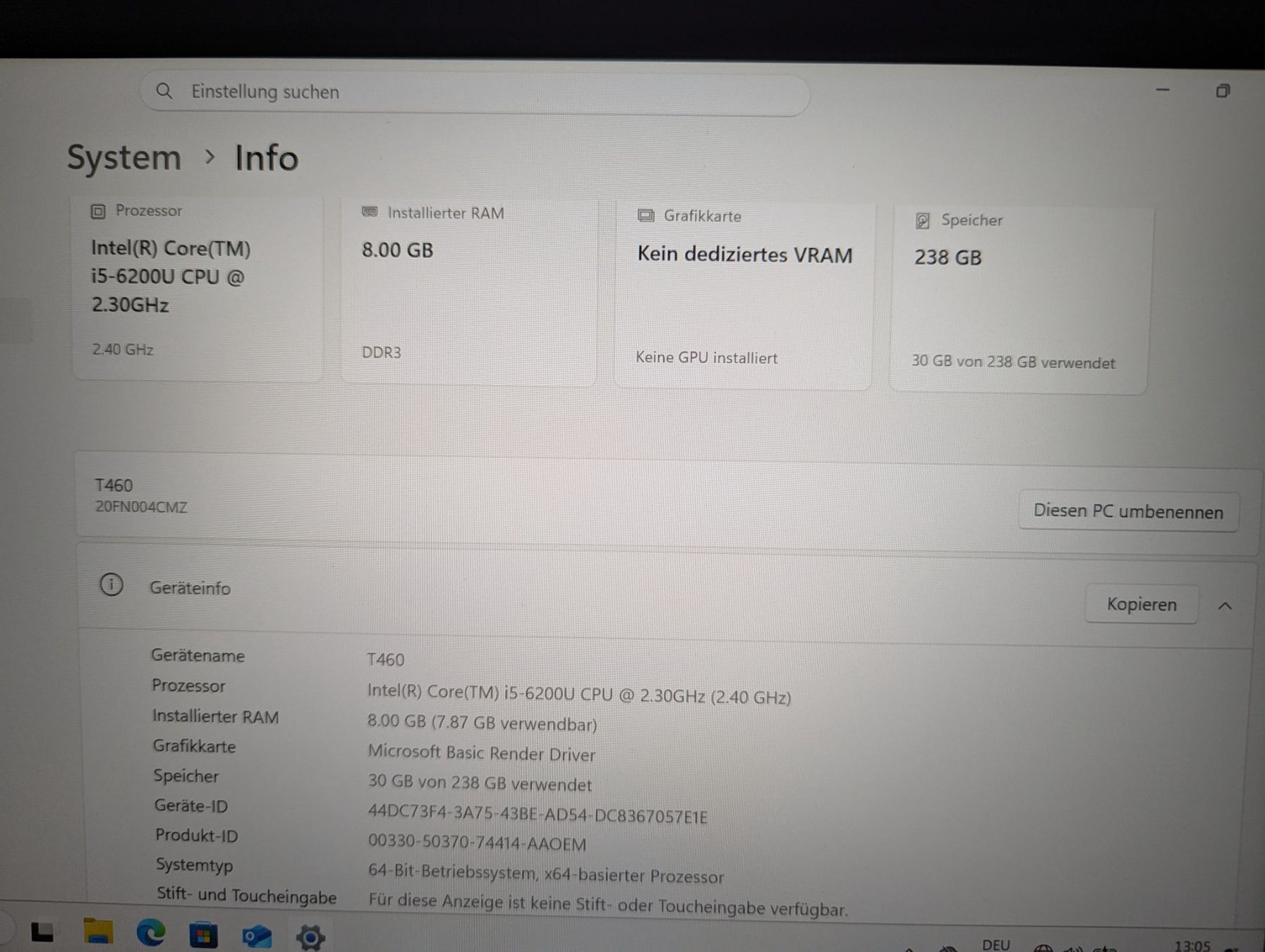 Lenovo Notebooks: Lenovo T460 Intel Core i-5 – Gebraucht aus Galgenen von thuemy 1