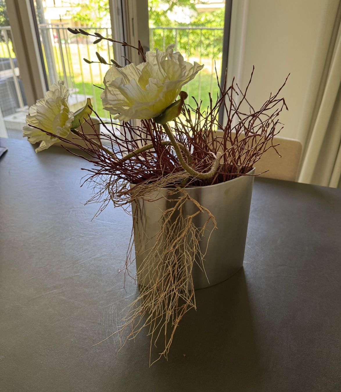 Tutte le decorazioni: Deko Kunstblumen in silberner Vase – Usato da Zürich venduto da Saskia125 1