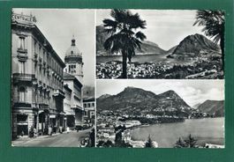 Lugano, 3 Ansichten, ungelaufen, ca. 1954