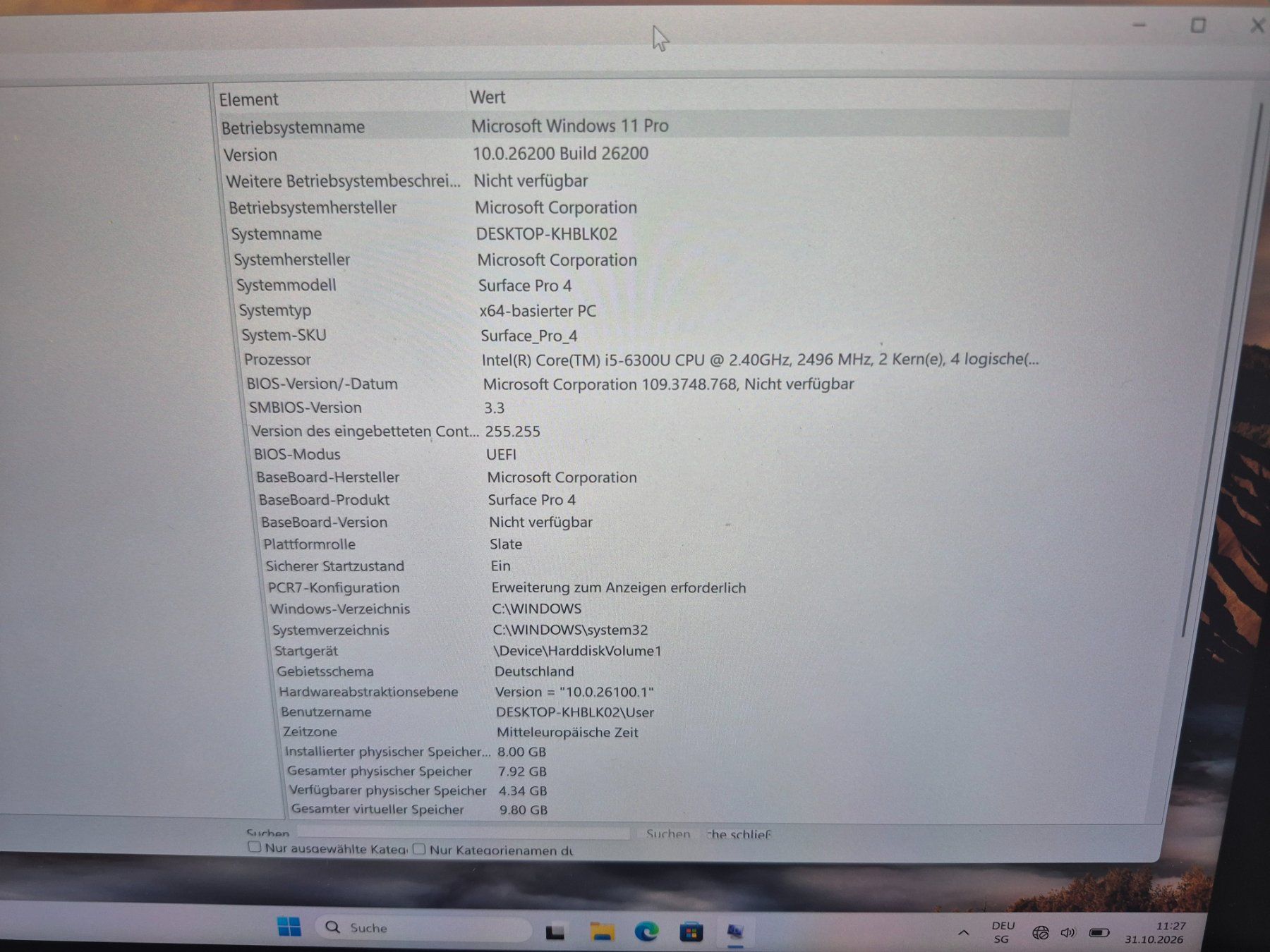 Microsoft Portables: Surface Pro 4 (Win 11) – D'occasion à Tägerwilen par tur_wx6x 2