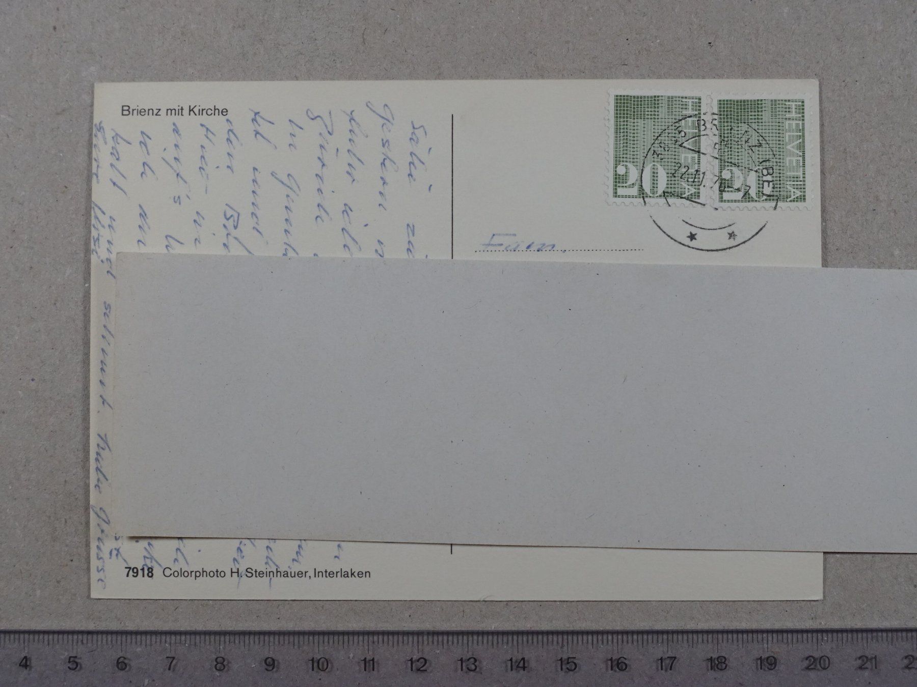Cartes postales: Brienz, Kirche, 1976 – D'occasion à Lenzburg par fh1 1