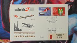 CL36 Enveloppe + Timbre Suisse - Theme Aviation 1981
