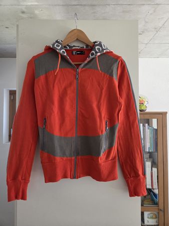Kapuzenjacke Only orange/rot und grau Gr. S